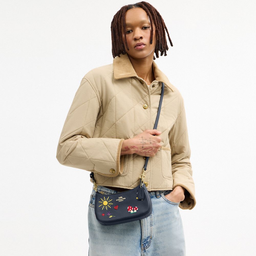 Teri Mini Crossbody Bag With Embroidery