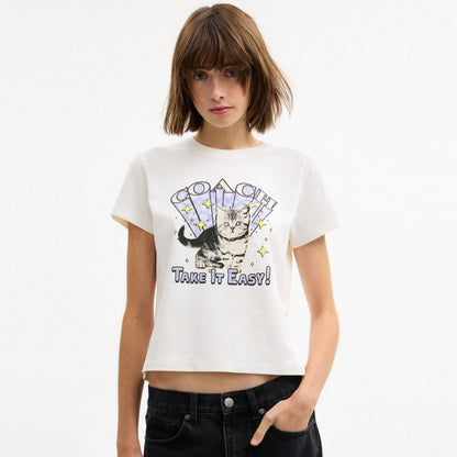 Cat T-Shirt In Organic Cotton