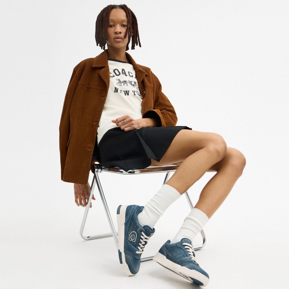 Soho Sneaker In Loved Denim