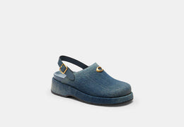 Sculpted C Platform Clog In Loved Denim