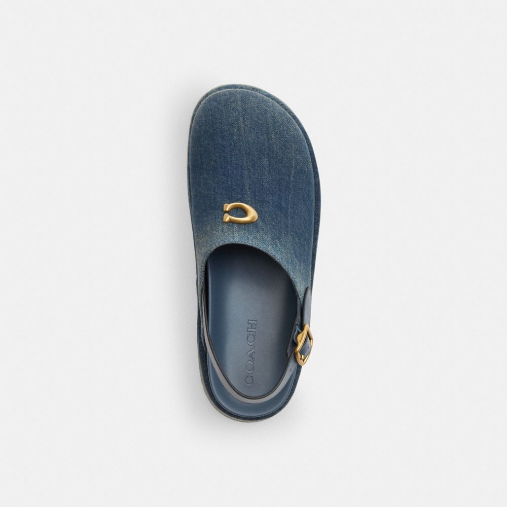 Sculpted C Platform Clog In Loved Denim