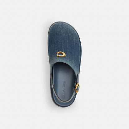 Sculpted C Platform Clog In Loved Denim