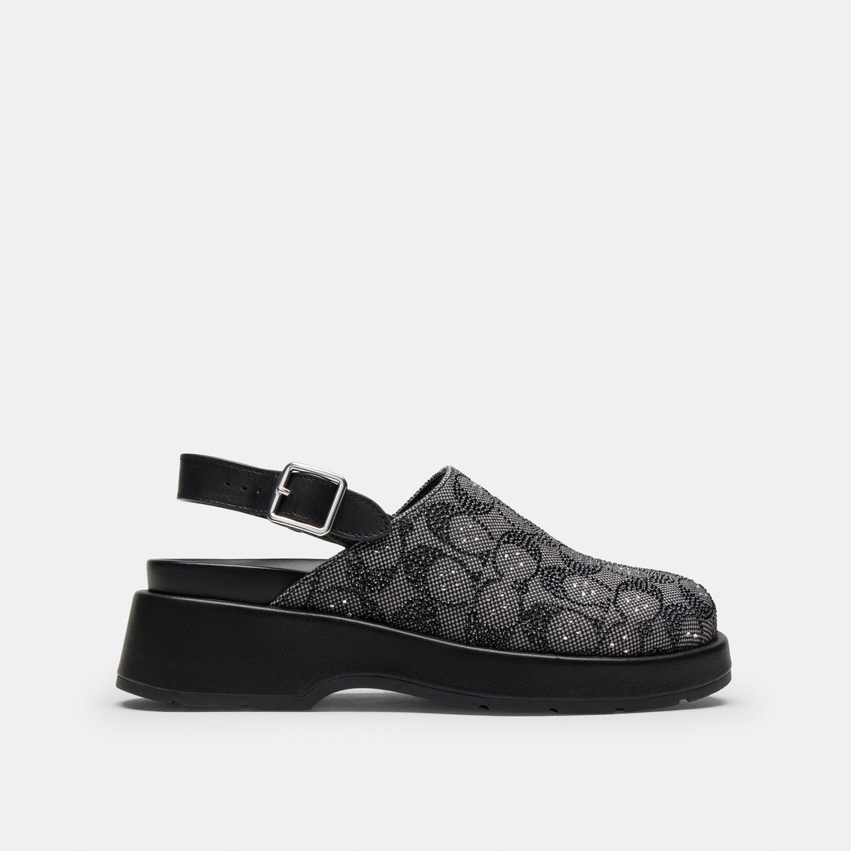 Sculpted C Platform Clog In Crystal Signature Jacquard