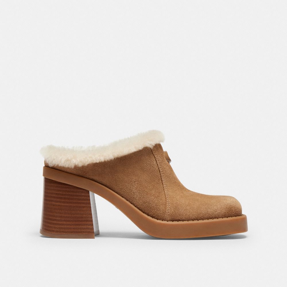 Sculpted C Heeled Mule