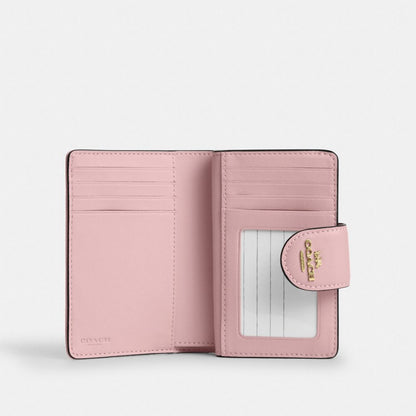 Medium Corner Zip Wallet With Gingham Print
