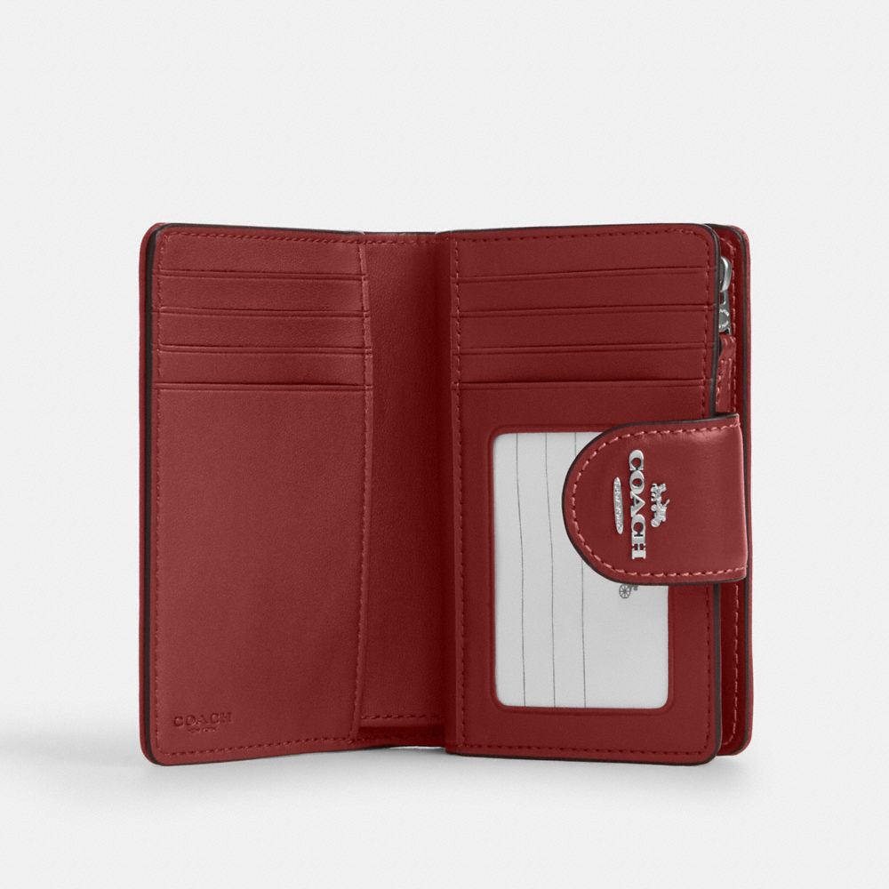 Medium Corner Zip Wallet With Gingham Print