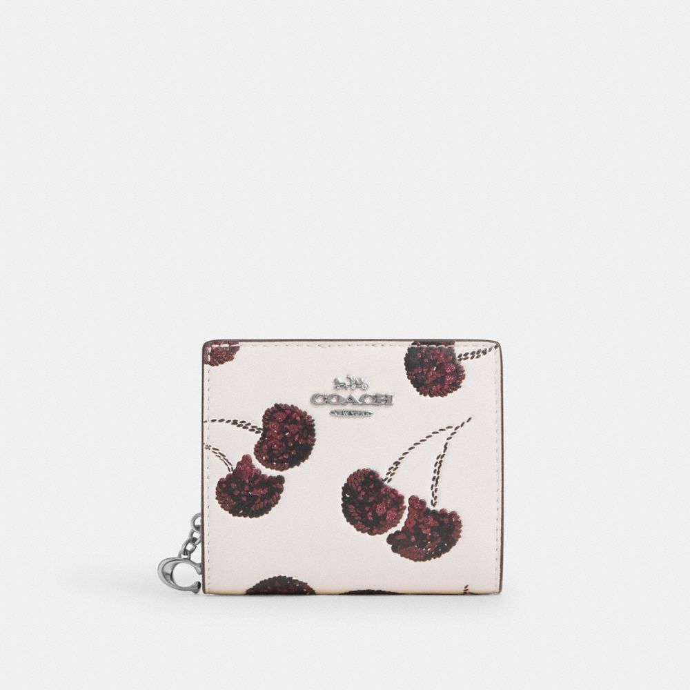 Snap Wallet With Cherry Print