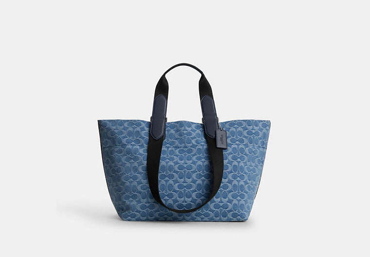 Small Tour Tote Bag In Signature Denim