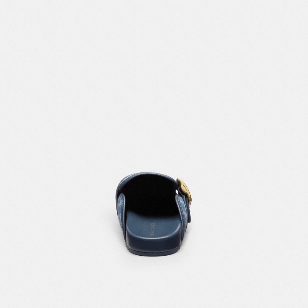 Archival Buckle Clog In Regenerative Cotton Signature Denim