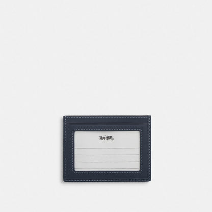 Slim Id Card Case In Signature Denim
