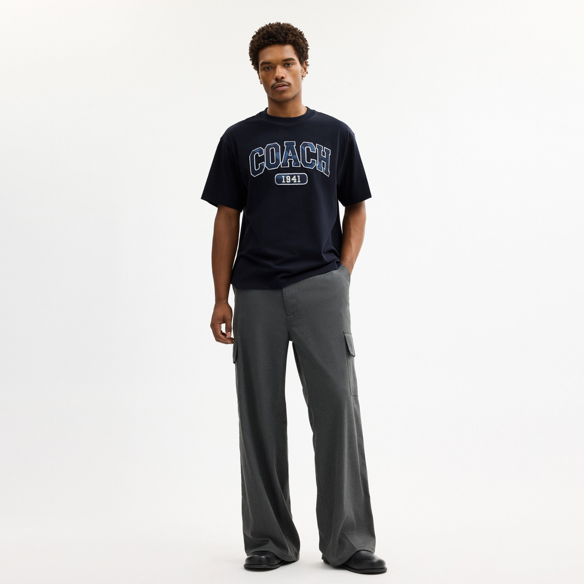 Camo Relaxed T-Shirt In Organic Cotton
