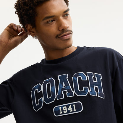 Camo Relaxed T-Shirt In Organic Cotton