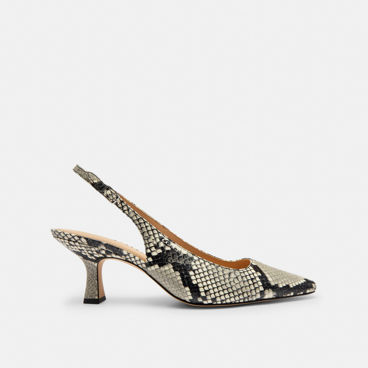 Slingback Heel With Snake Print