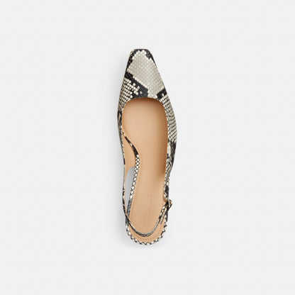 Slingback Heel With Snake Print