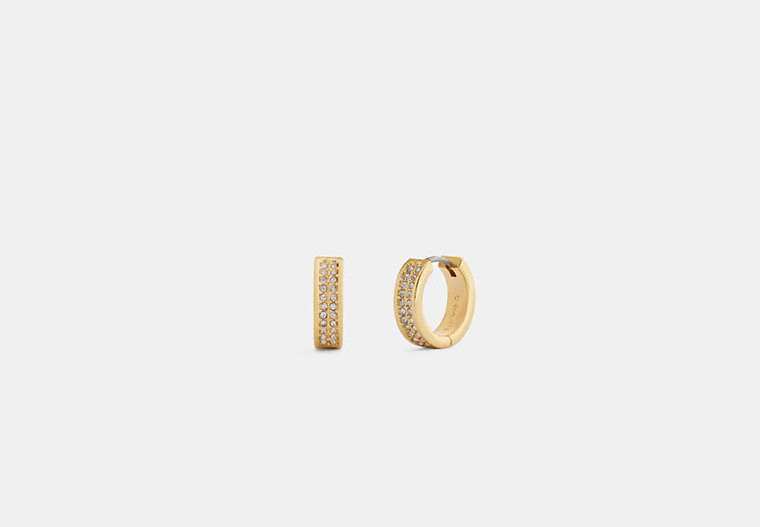 Pavé C Huggie Earrings