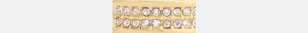 Pavé C Huggie Earrings