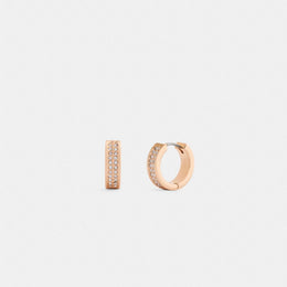 Pavé C Huggie Earrings