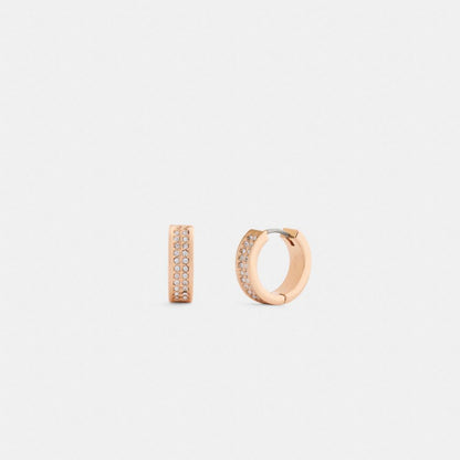 Pavé C Huggie Earrings