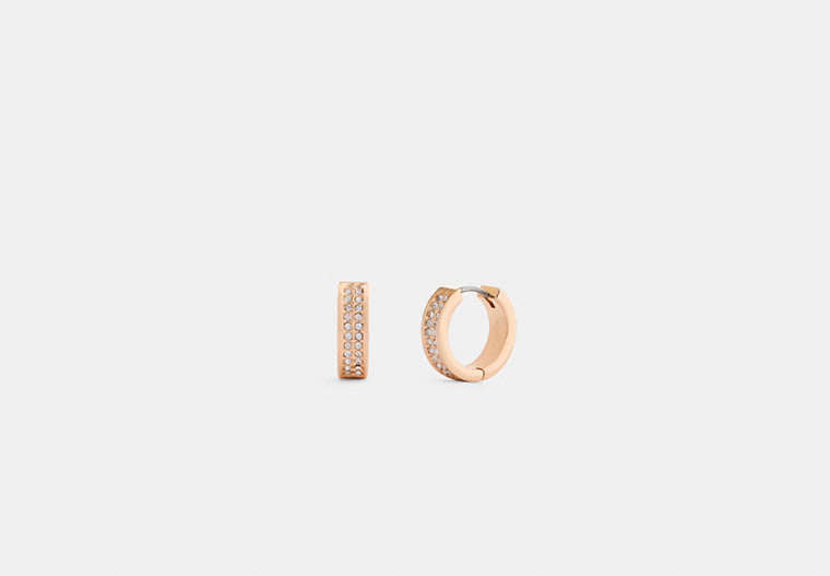 Pavé C Huggie Earrings