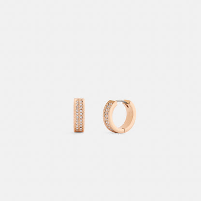 Pavé C Huggie Earrings