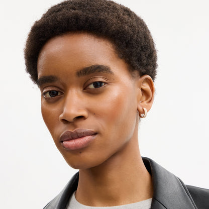Pavé C Huggie Earrings