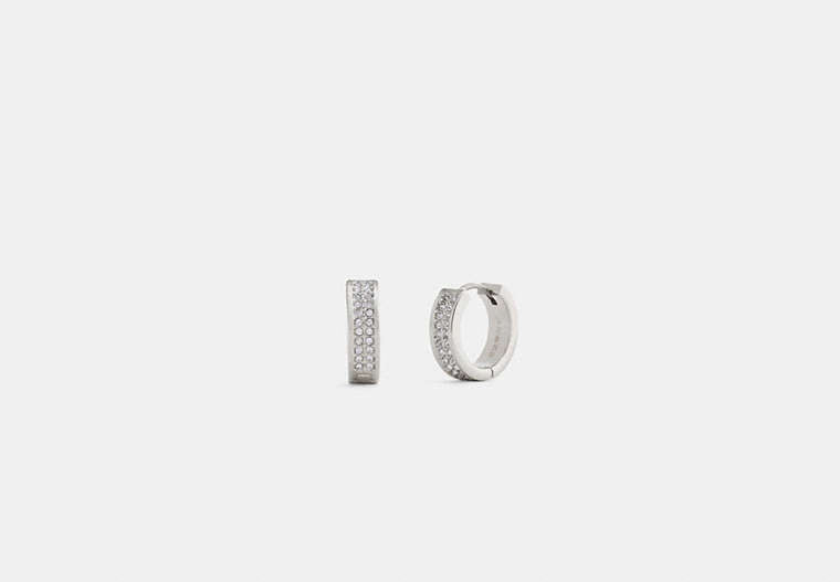 Pavé C Huggie Earrings