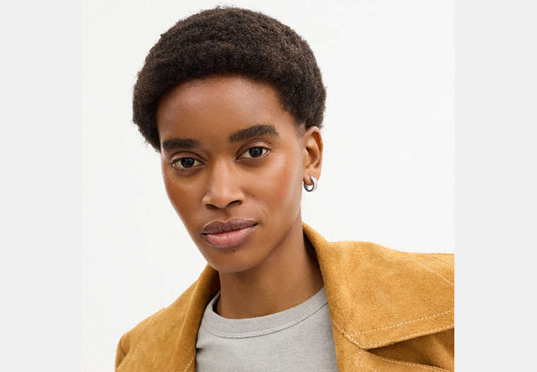 Pavé C Huggie Earrings