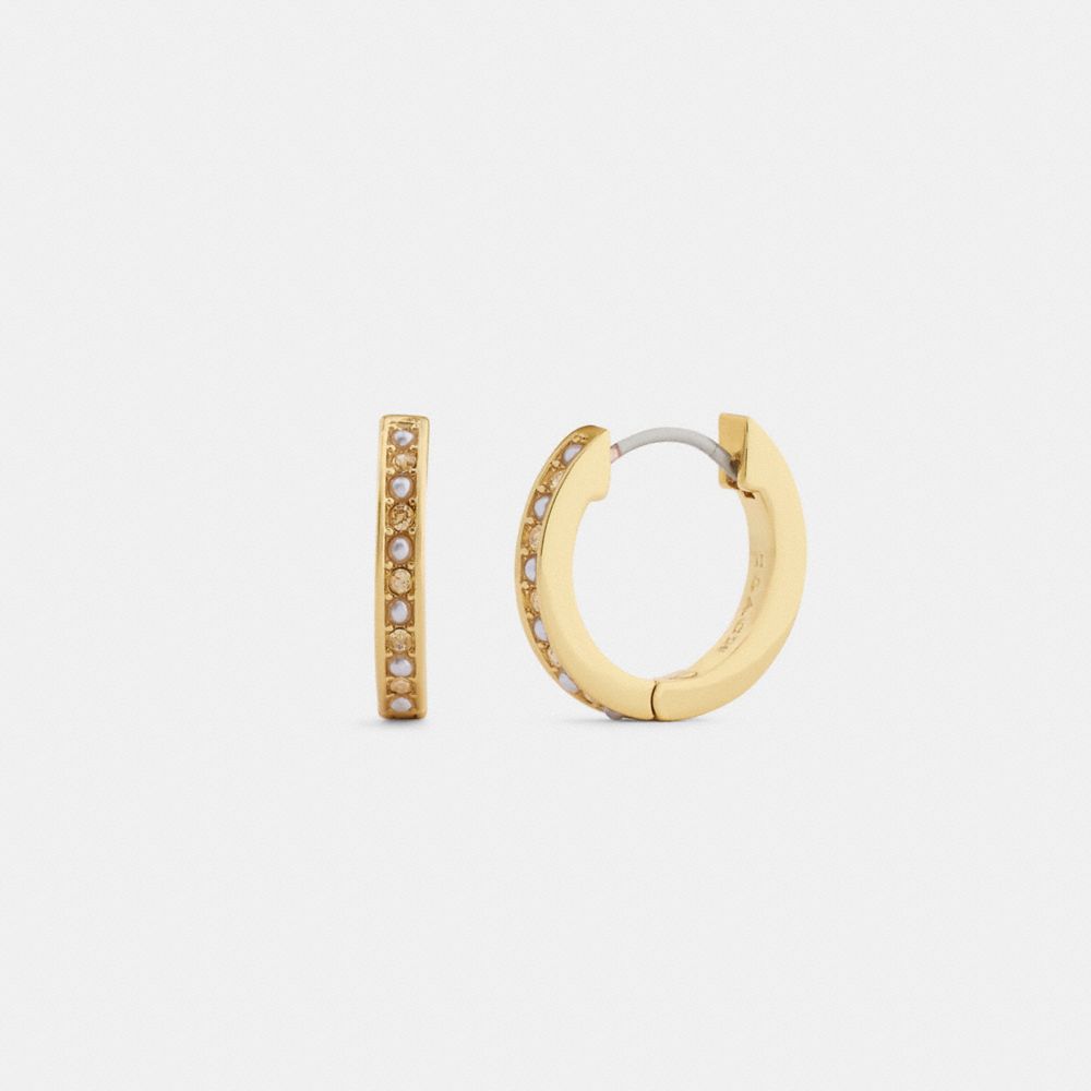 Pearl Huggie Earrings
