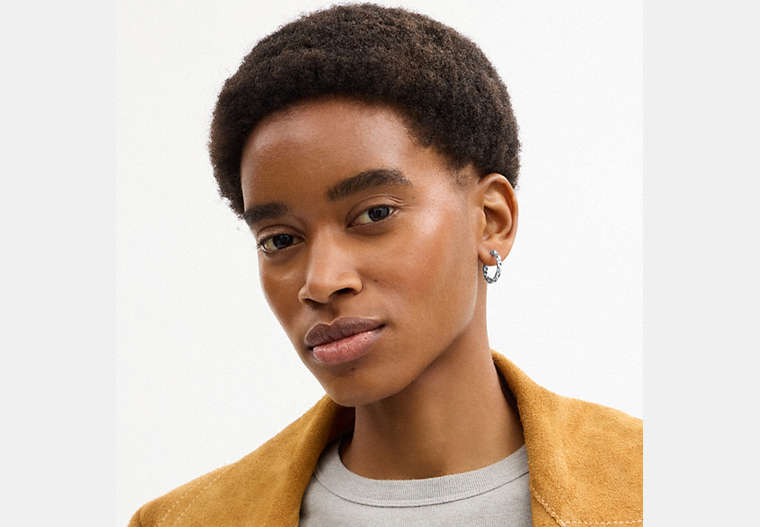 Linked C Small Hoop Earrings