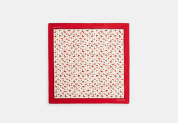 Sculpted C Cherries Print Silk Bandana