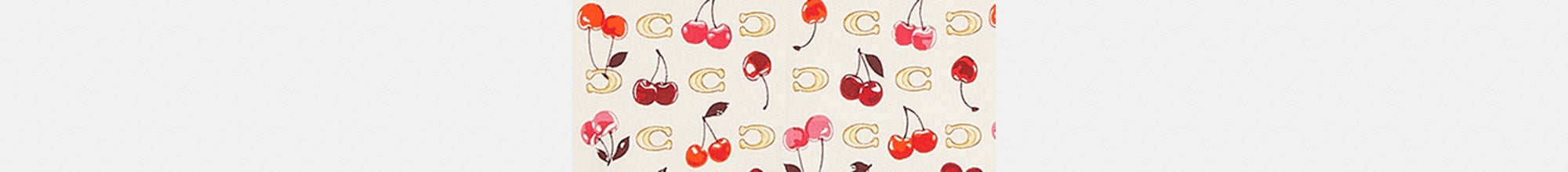 Sculpted C Cherries Print Silk Bandana