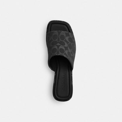 Phoebe Platform Sandal In Signature Denim