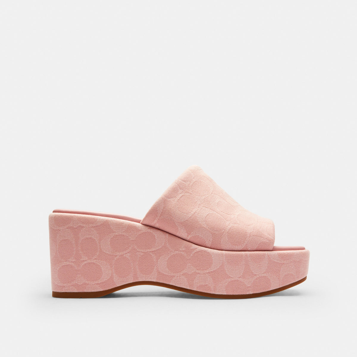 Phoebe Platform Sandal In Signature Denim