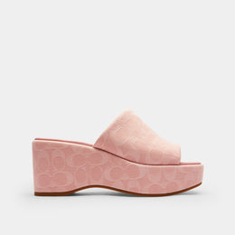 Phoebe Platform Sandal In Signature Denim