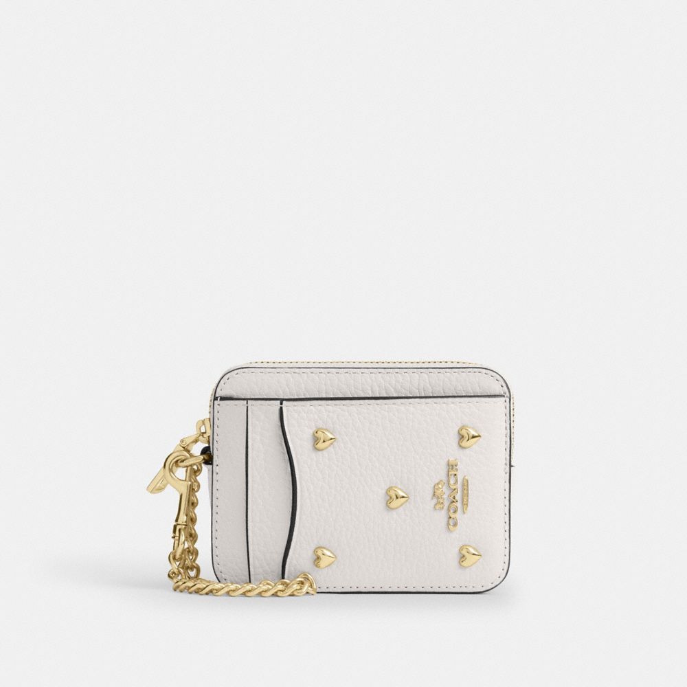 Zip Card Case In Signature Denim