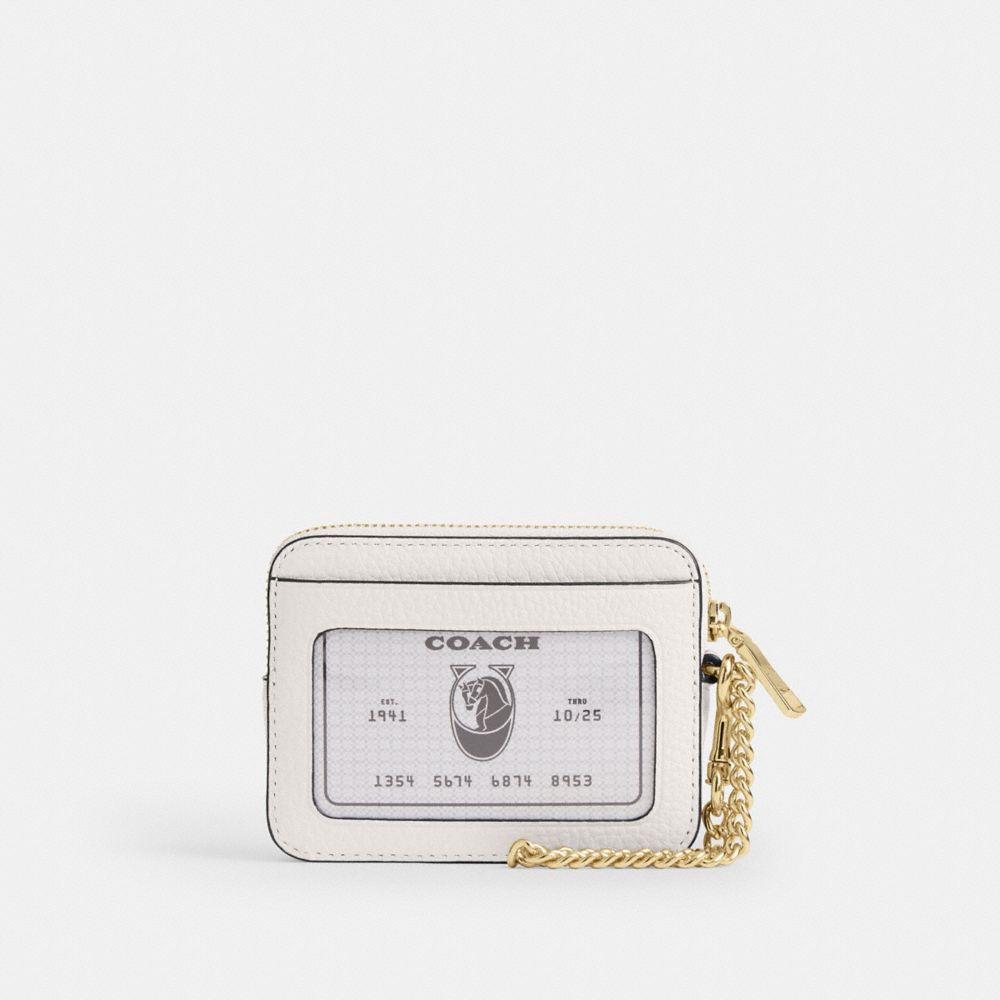 Zip Card Case In Signature Denim
