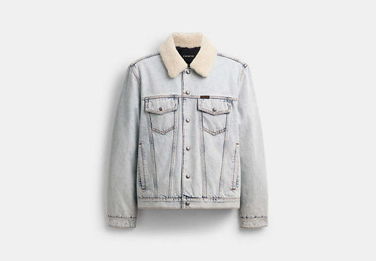 Denim Jacket With Shearling Collar