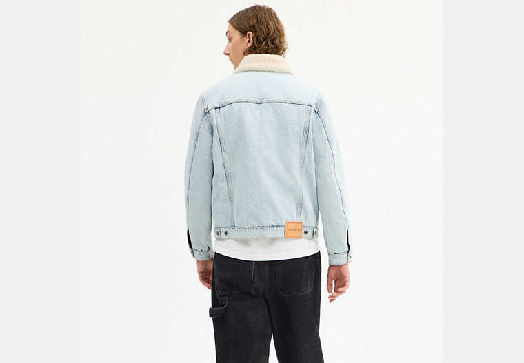 Denim Jacket With Shearling Collar