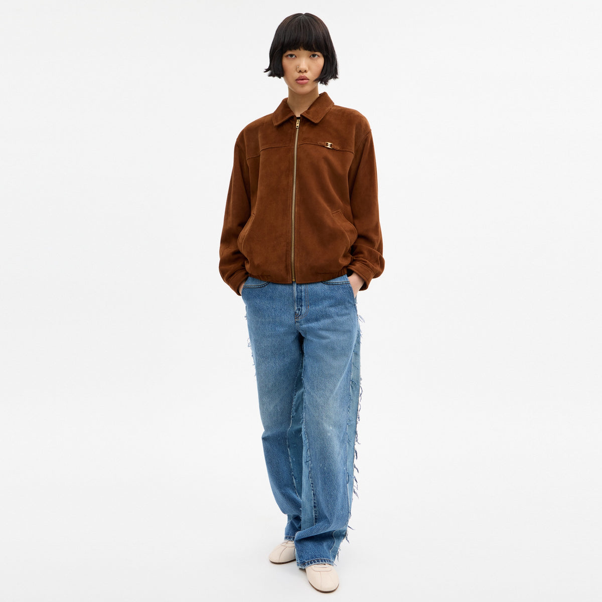 Heritage C Oversized Suede Bomber