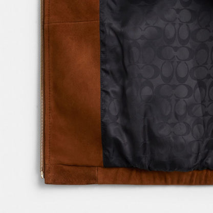 Heritage C Oversized Suede Bomber