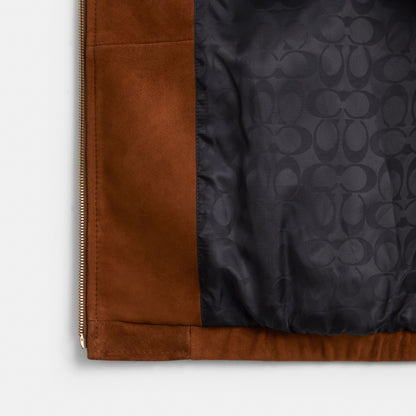 Heritage C Oversized Suede Bomber