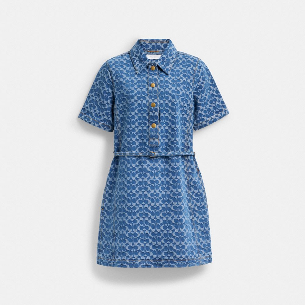 Signature Denim Dress In Organic Cotton