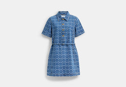 Signature Denim Dress In Organic Cotton