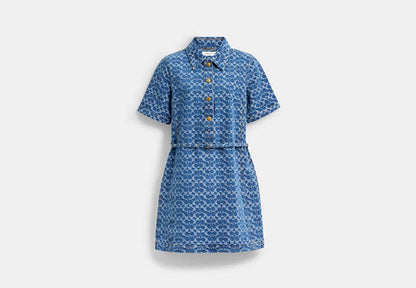 Signature Denim Dress In Organic Cotton