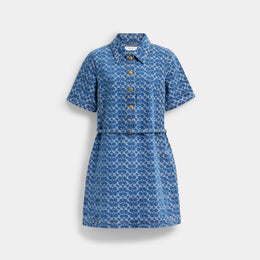 Signature Denim Dress In Organic Cotton