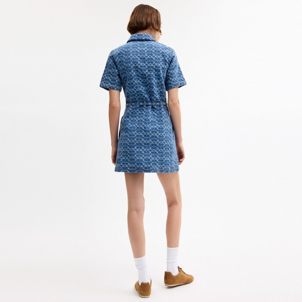 Signature Denim Dress In Organic Cotton
