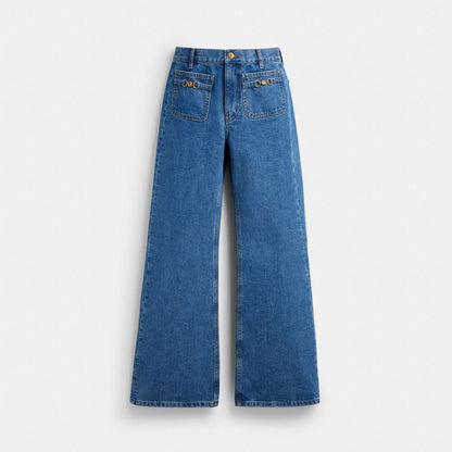 Sculpted C Denim Pants In Organic Cotton