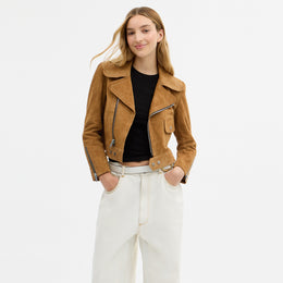 Asymmetric Suede Jacket