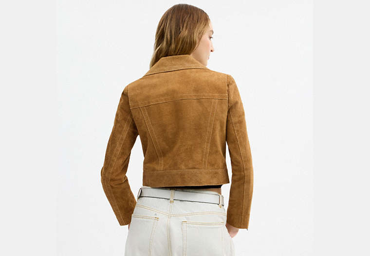 Asymmetric Suede Jacket