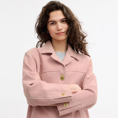 Suede Turnlock Jacket